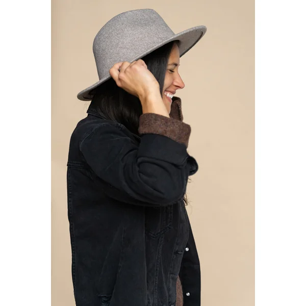 Chapeau de feutre - gris-sable