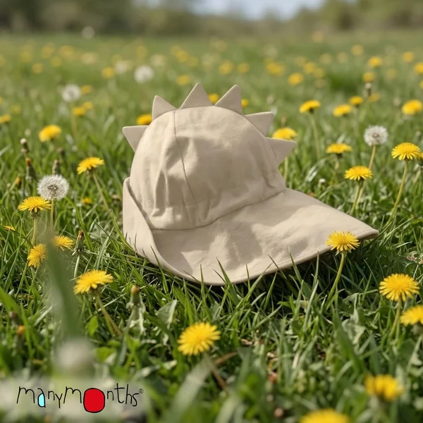 Chapeau de soleil DINO - Chapeau évolutif ManyMonths chanvre et coton bio - Nouveauté 2026