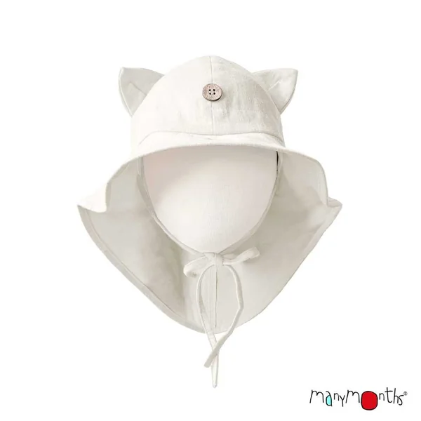 Chapeau de soleil oreilles de CHAT évolutif - Chapeau "Kitty" ManyMonths chanvre et coton bio