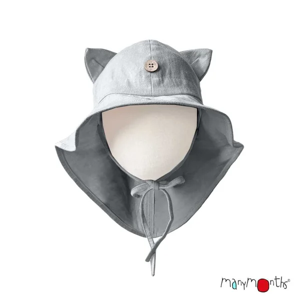 Chapeau de soleil oreilles de CHAT évolutif - Chapeau "Kitty" ManyMonths chanvre et coton bio
