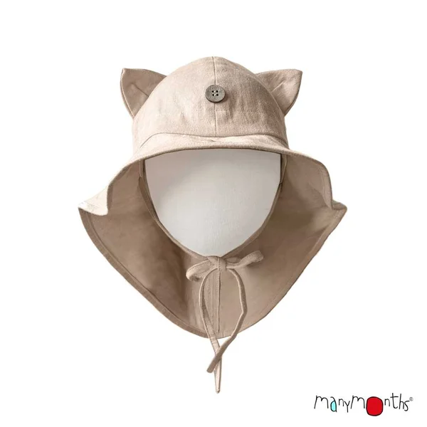 Chapeau de soleil oreilles de CHAT évolutif - Chapeau "Kitty" ManyMonths chanvre et coton bio
