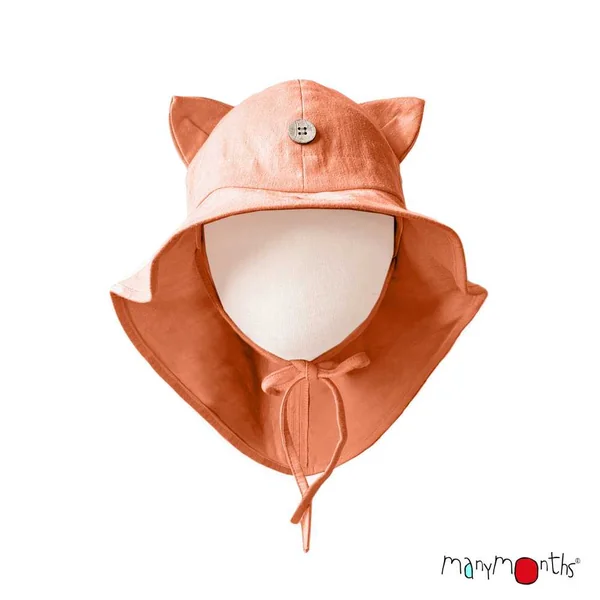 Chapeau de soleil oreilles de CHAT évolutif - Chapeau "Kitty" ManyMonths chanvre et coton bio