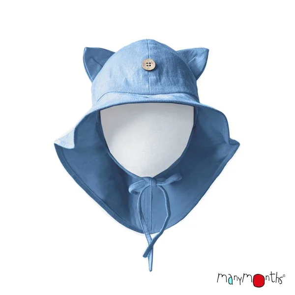 Chapeau de soleil oreilles de CHAT évolutif - Chapeau "Kitty" ManyMonths chanvre et coton bio