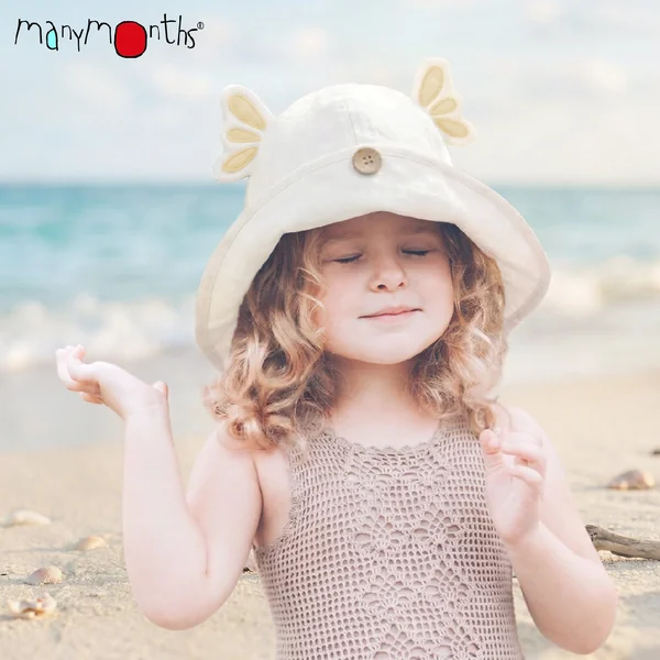 Chapeau de soleil Papillon - Chapeau évolutif "Butterfly" ManyMonths chanvre et coton bio - Nouveauté 2026
