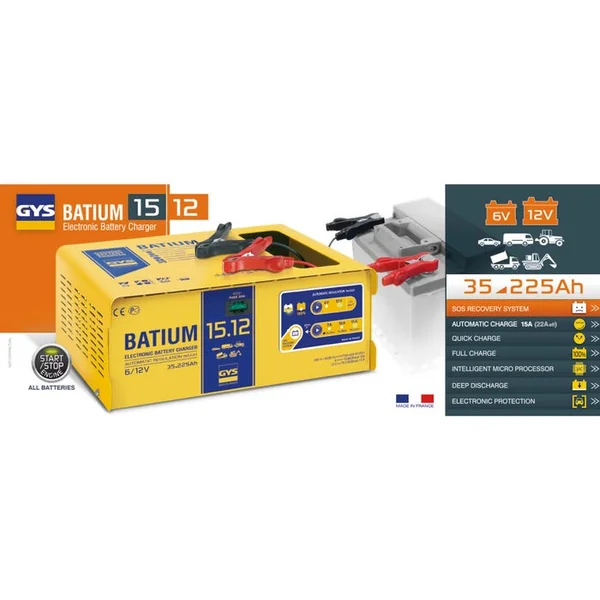 Chargeur automatique batium 15-12 puissance 6/12 V