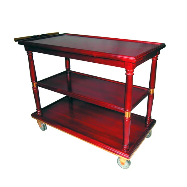 CHARIOT SERVICE CLASSIQUE SALLE À MANGER 90x50x82 CM MARRON ROUGEATRE BOIS (1 UNITÉ) - Garcia de Pou