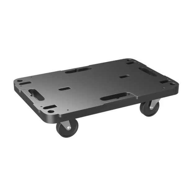 Chariot à Roulettes avec Conception à Bords Interconnectables Charge 543KG Chariot de Déménagement de Meubles avec 4 Roues 58 x 38,5 x 12 cm Noir