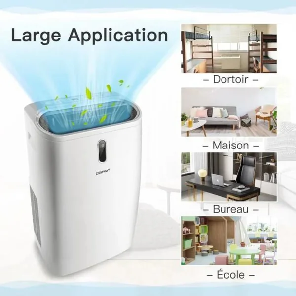 Chauffage Mobile 5 en 1 12000BTU Contrôlé sur APP Intelligente Chauffage 35㎡ Rafraîchissement Minuterie 24H Affichage LED