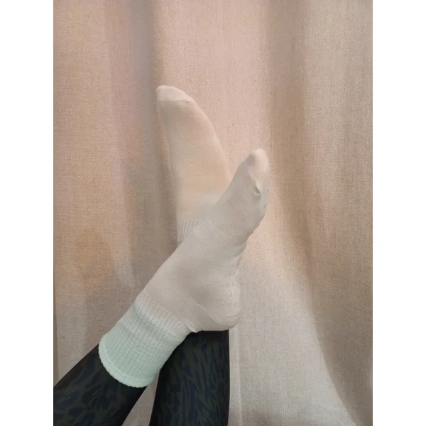 CHAUSSETTES crème & vert clair