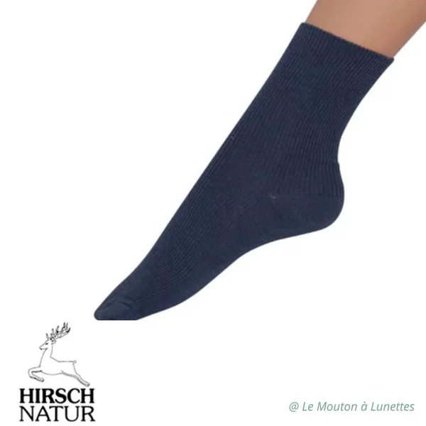 Chaussettes fines en laine et coton bio - Hirsch Natur