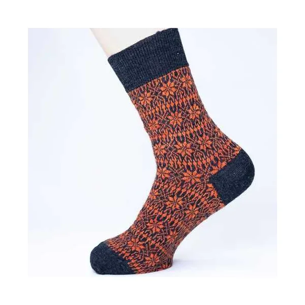 Chaussettes fines en pure laine bio pour adulte - Motif étoilé Hirsch Natur - du 36 au 46