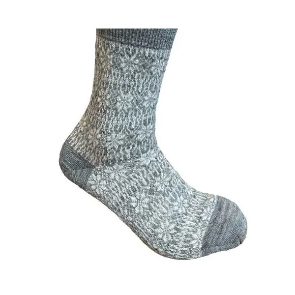 Chaussettes fines en pure laine bio pour adulte - Motif étoilé Hirsch Natur - du 36 au 46