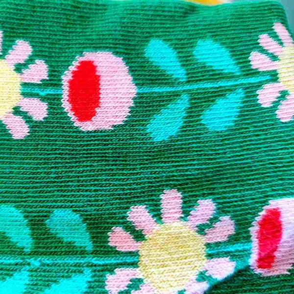 Chaussettes "fleurs" en coton bio - pointures 19 à 34 - Fräulein Prusselise