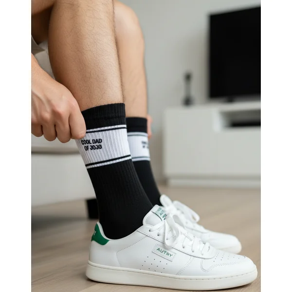 Chaussettes personnalisées style sport – Cadeau original pour papa, maman, papy, mamy…