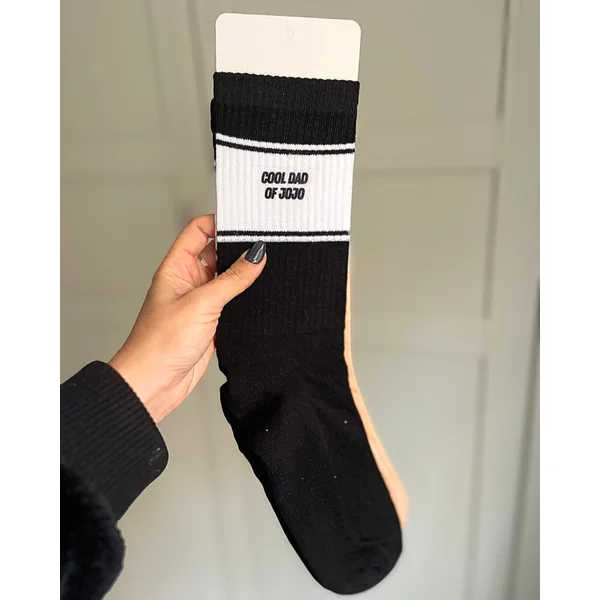 Chaussettes personnalisées style sport – Cadeau original pour papa, maman, papy, mamy…