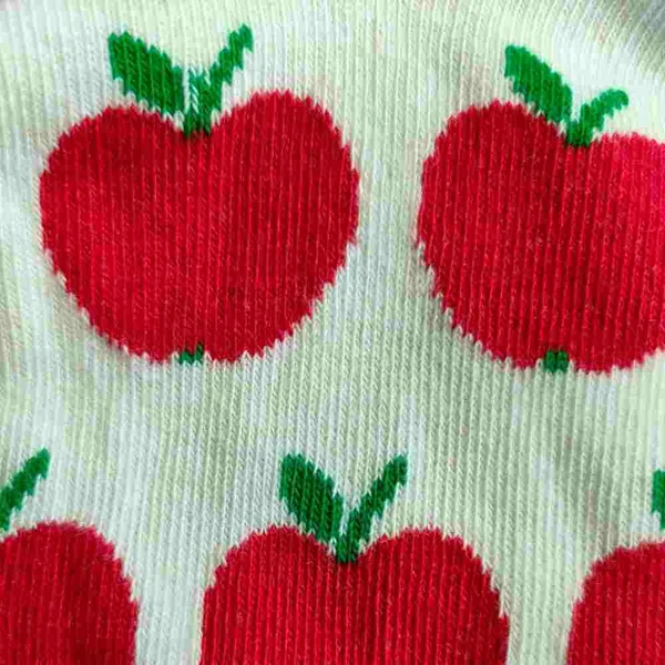 Chaussettes "pommes rouges" en coton bio - pointures 19 à 42 - Fräulein Prusselise