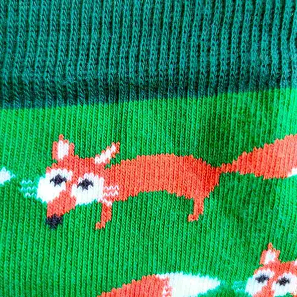 Chaussettes renards en coton bio pour adulte - pointures 19 à 42