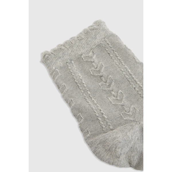 Chaussettes Tricotées Ajourées À Bord Festonné