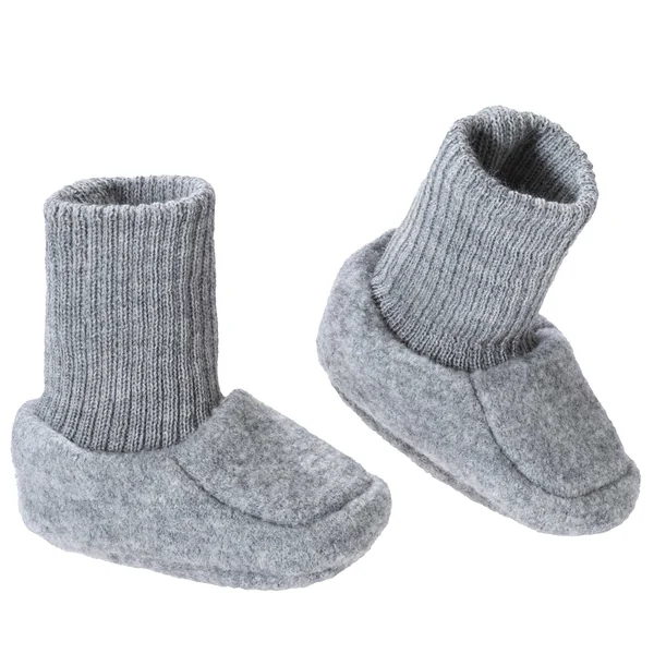 Chaussons bébé en laine bouillie bio - Nouveauté DISANA