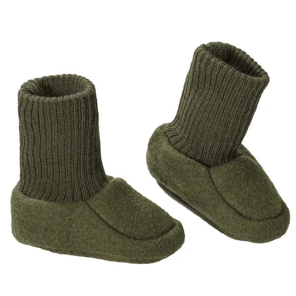 Chaussons bébé en laine bouillie bio - Nouveauté DISANA
