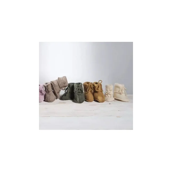 Chaussons bébé en laine polaire bio - Engel Natur