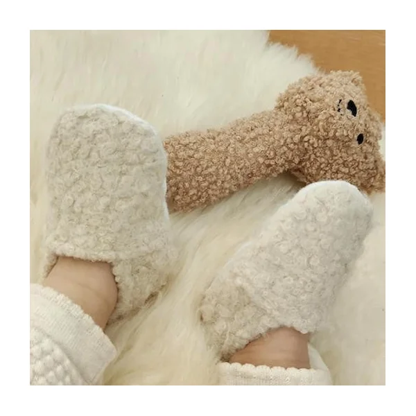 Chaussons moumoute bébé