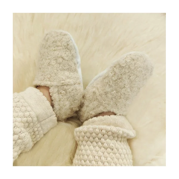 Chaussons moumoute bébé