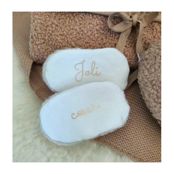Chaussons moumoute bébé