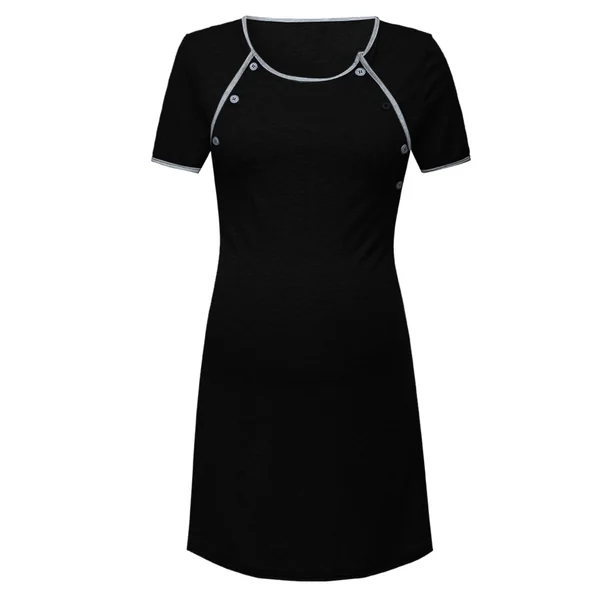 Chemise de nuit de grossesse et d'allaitement ouverture latérale - Livré en 48H/72H