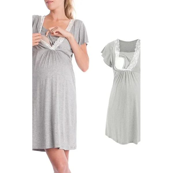 Chemise de Nuit Grossesse en Dentelle