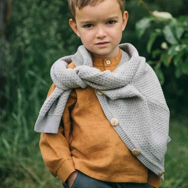 Chemise légère en lin col boutonné "Otis" - Matona - Fin de série