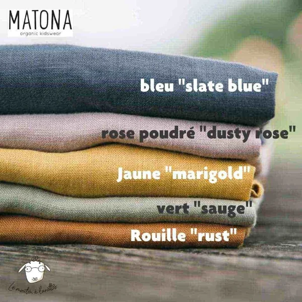 Chemise légère en lin col boutonné "Otis" - Matona - Fin de série