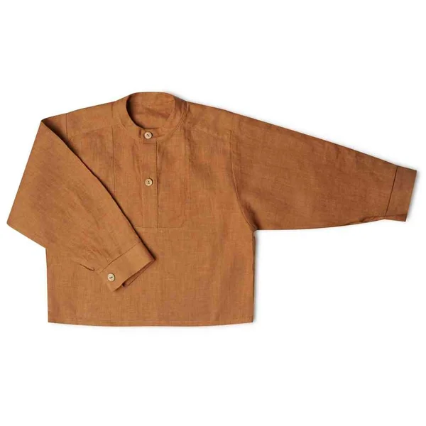 Chemise légère en lin col boutonné "Otis" - Matona - Fin de série