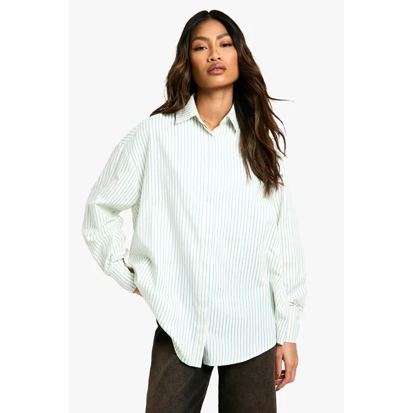 Chemise oversize à fines rayures