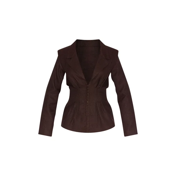 Chocolat Blazer Petite Taille Cintrée À La Taille