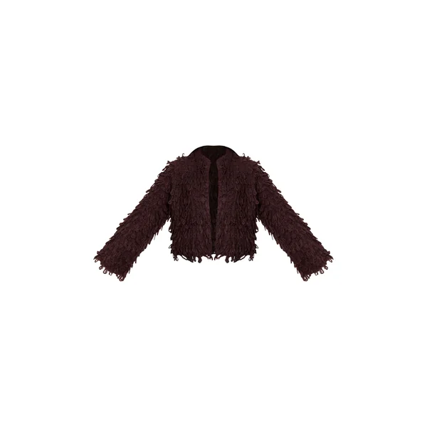 Chocolat Cardigan Oversize En Maille Bouclée