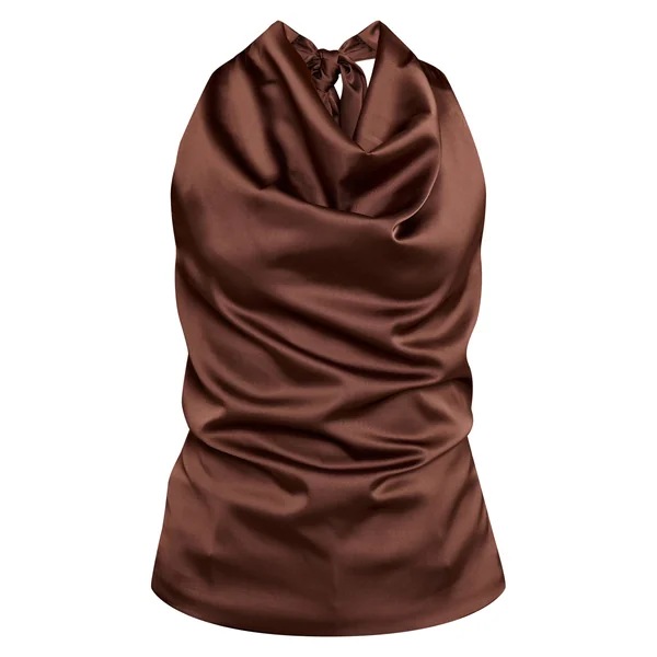 Chocolat Haut En Satin À Détails De Franges