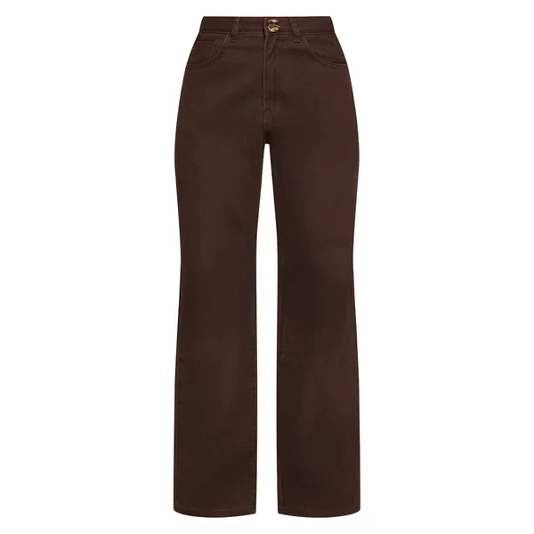 Chocolat Jean En Denim À Jambes Larges Avec Détails Contrastants Petite