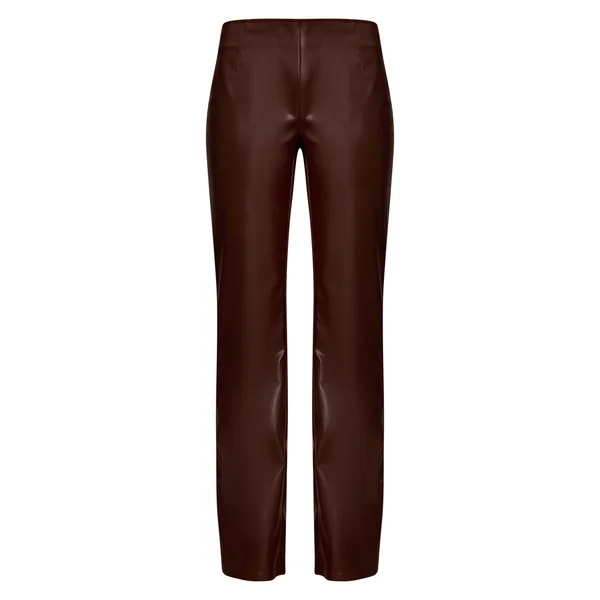 Chocolat Pantalon Ajusté En Synthétiquecuir Ensemble Coordonné