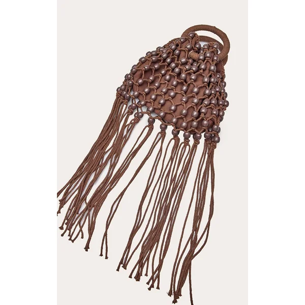 Chocolat Sac Seau Tissé Perlé