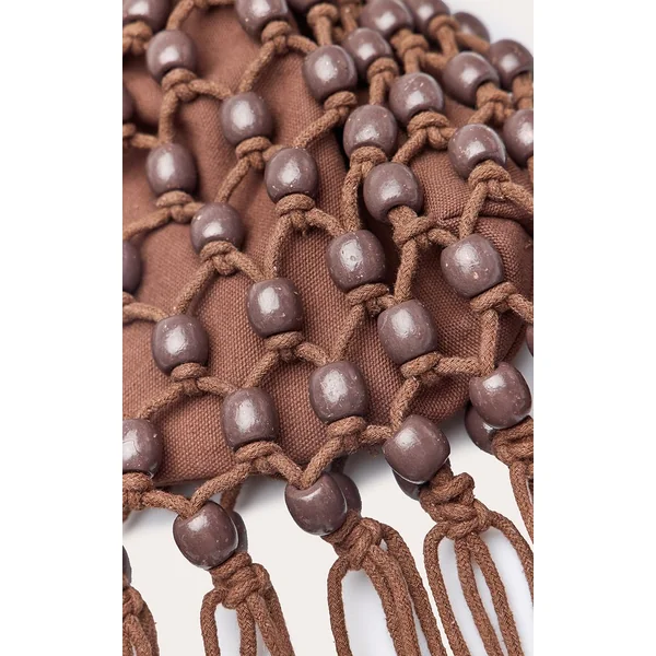 Chocolat Sac Seau Tissé Perlé