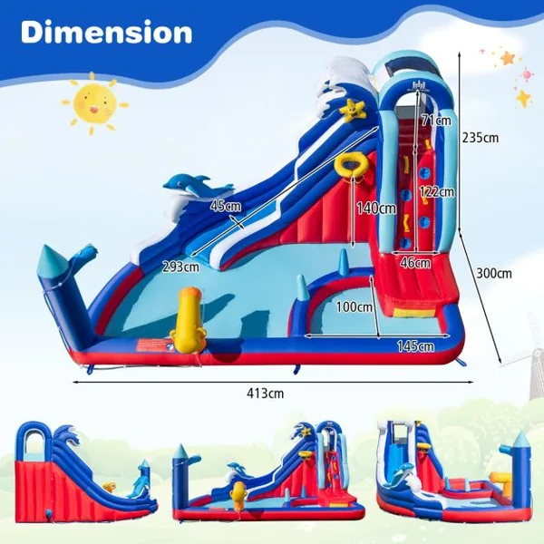 Château Gonflable Aquatique pour Enfants (sans Souffleur) Multicolore