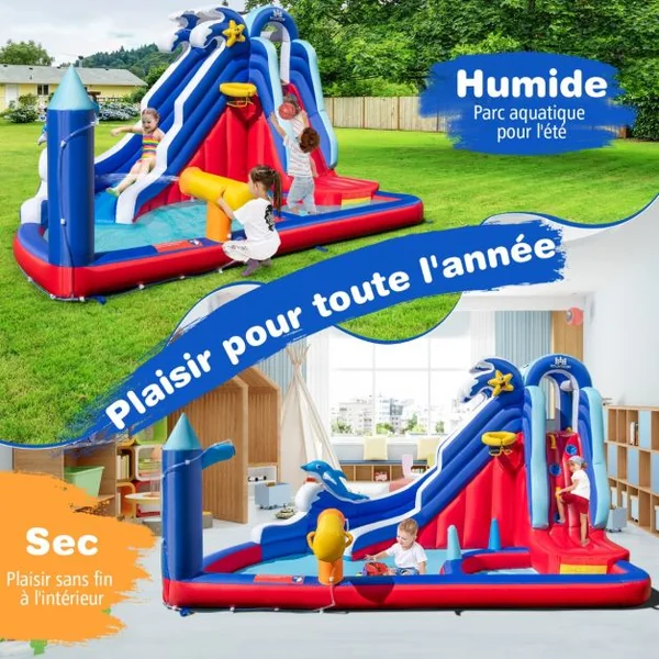 Château Gonflable Aquatique pour Enfants (sans Souffleur) Multicolore