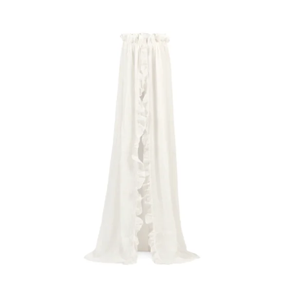 Ciel de lit 155 cm fronces blanc