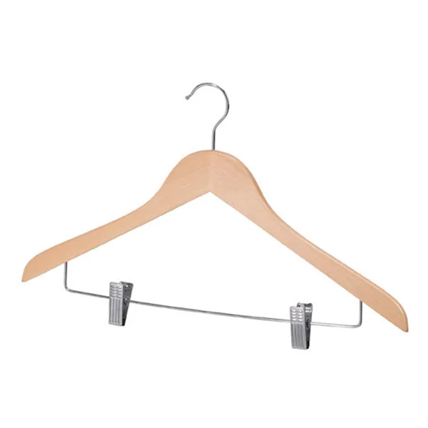 CINTRES AVEC PINCES 43,5x1,2x27 CM NATUREL BOIS (48 UNITÉ) - Garcia de Pou