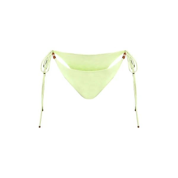 Citron Vert Bas De Bikini Tanga Grande Taille Avec Détails De Perles