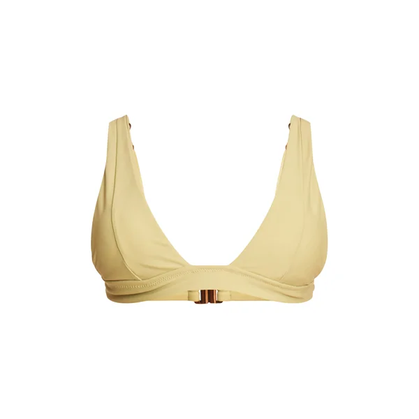 Citron Vert Pâle Haut De Bikini Triangle Plongeant Aqua Avec Détails De Coutures