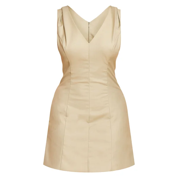 Citron Vert Pâle Robe Mini Ajustée Cintrée À Décolleté Plongeant Forme A