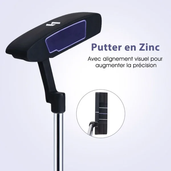 Clubs de Golf pour Femmes Incluant Driver 460CC #1 Bois de Parcours #3 Hybride #5 Fers #5 #6 #7 #8 #9 #P #S Putter & Sac Chariot Violet