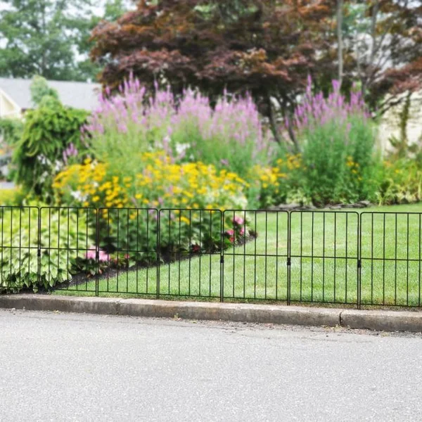 Clôtures de Jardin 25 Pièces Pliable en Métal Barrière Jardin Exterieur pour Animaux Résistant à la Rouille Décoratives pour Terrasse Paysager